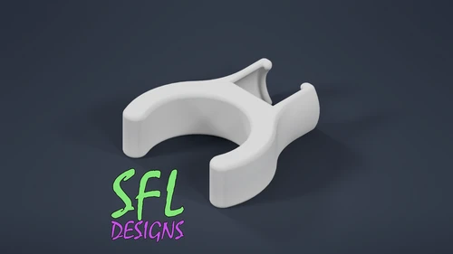 STL File - 20mm PVC Perpendicular GumDrop Pixel Pipe Clip