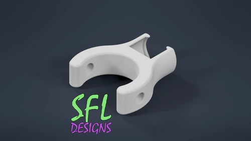 STL File - 20mm PVC Perpendicular GumDrop Pixel Pipe Clip