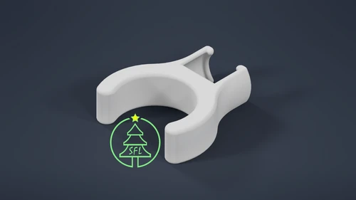 STL File - 1" PVC Perpendicular GumDrop Pixel Pipe Clip