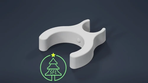 STL File - 1" PVC Parallel Pixel Pipe Clip