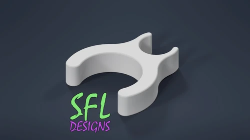 STL File - 1" PVC Parallel Pixel Pipe Clip