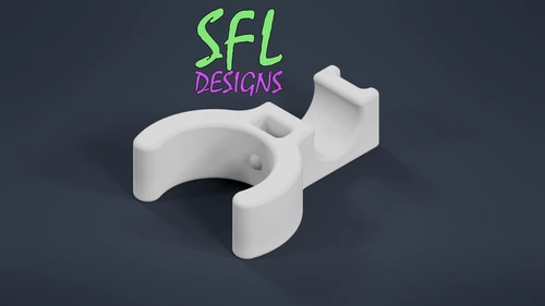 STL File - 1" PVC Perpendicular Pixel Pipe Clip