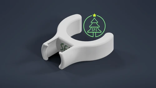 STL File - 3/4" PVC Perpendicular GumDrop Pixel Pipe Clip