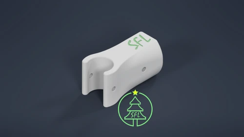 STL File - 3/4" PVC to 3/4" PVC Perpendicular Pipe Mount