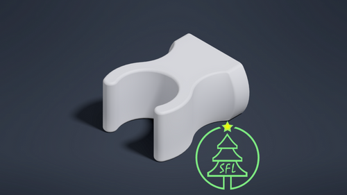 STL FILE - 3/4" PVC Magnetic Base Mount Clip