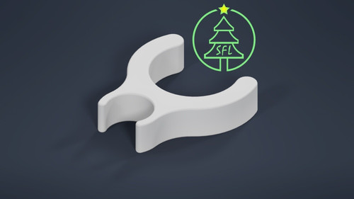 STL File - 3/4" PVC Parallel Pixel Pipe Clip