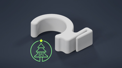 STL File - 3/4" PVC Soffit Trim Clip