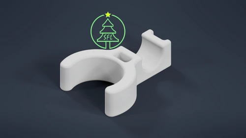 STL File - 1/2" PVC Perpendicular Pixel Pipe Clip