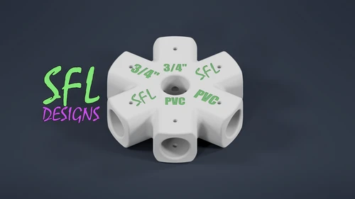 STL File - Mini Seed Pixel Tree Base 25mm Pipe to 20mm Pipe