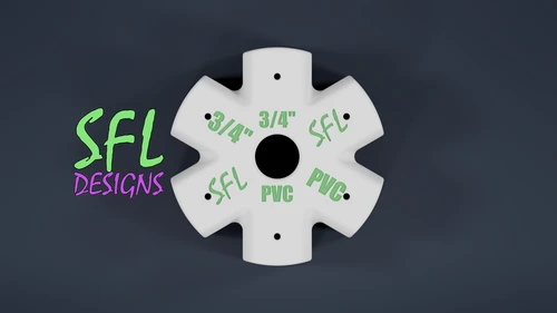 STL File - Mini Seed Pixel Tree Base 20mm Pipe to 20mm Pipe