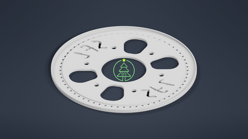 STL File - 8" Seed Pixel Topper Cover - 64 String