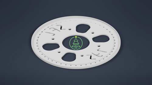 STL File - 8" Seed Pixel Topper Cover - 48 String