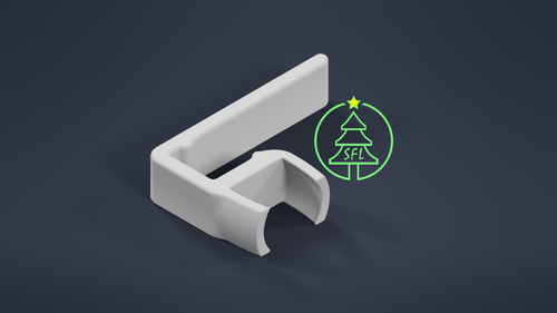 STL File - Pixa Bulb Slip Fit Gutter Clip - Front Mount