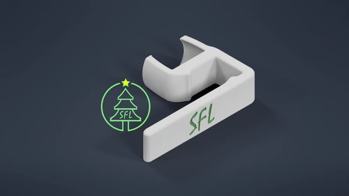 STL File - Pixa Bulb Slip Fit Gutter Clip - Front Mount
