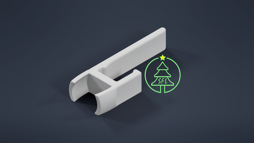 STL File - Pixa Bulb Slip Fit Gutter Clip - Top Mount