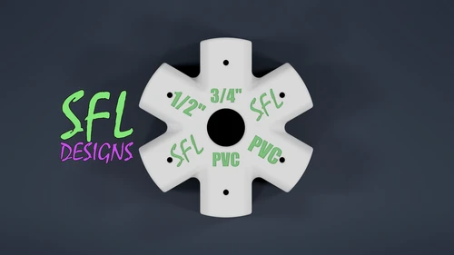 STL File - Mini Seed Pixel Tree Base 3/4" PVC to 1/2" PVC