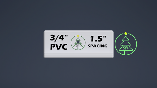 STL File - 3/4" Metric PVC Pixel Drilling Jig - 1.5" Spacing