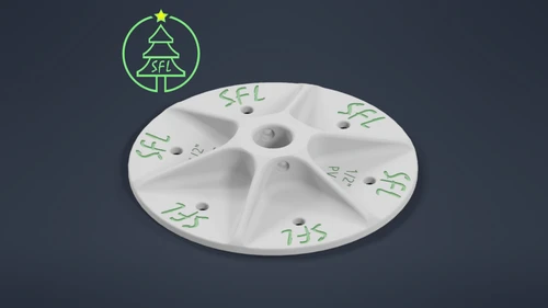 STL File - 8" Seed Pixel Topper - 1/2" PVC Mounting Base