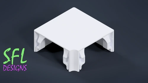 STL File - Painted Puck Track Angled Corner Bracket