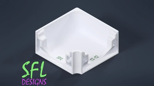 STL File - Painted Puck Track Angled Corner Bracket