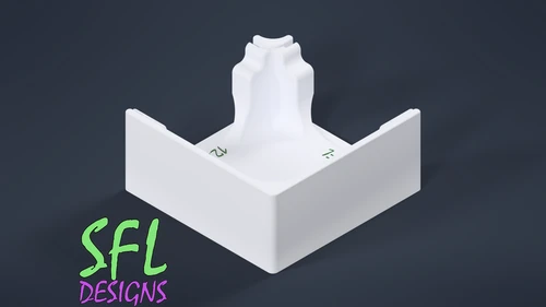 STL File - Painted Puck Track Angled Corner Bracket