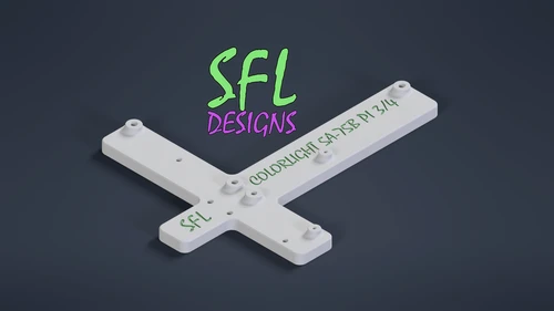 STL File - Indoor P5 Panel Quad Joiner with Colorlight 5A-75B & Raspberry Pi 3/4 Mount