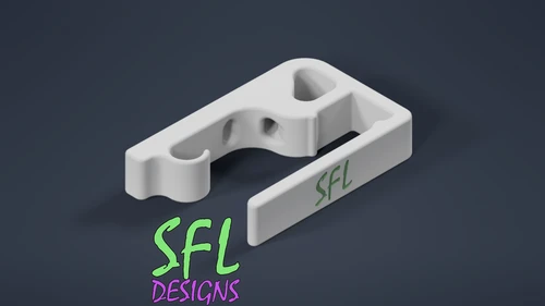 STL File - Icicle Slip Fit Gutter Clip With Cable Hook