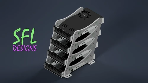 STL File - Quad Generic Power Supply Mounting Bracket