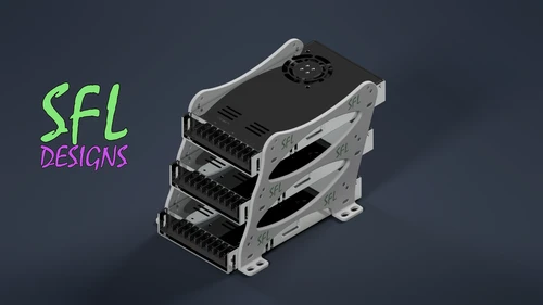 STL File - Triple Generic Power Supply Mounting Bracket