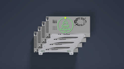STL File - Quad LRS-600 Power Supply Mounting Bracket