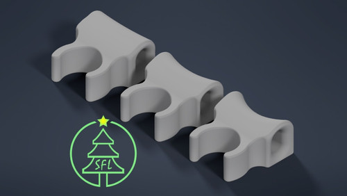 STL File - Bullet Pixel Tree Clip