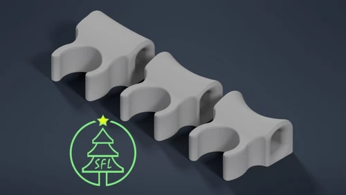 STL File - Bullet Pixel Tree Clip