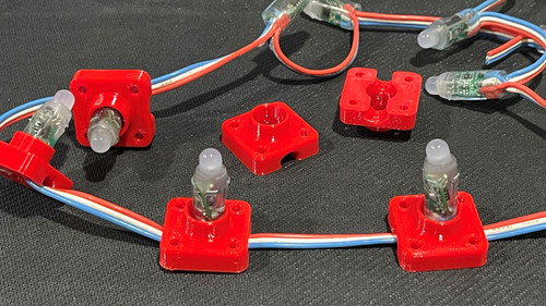 STL File - Bullet Pixel Square Mounting Base