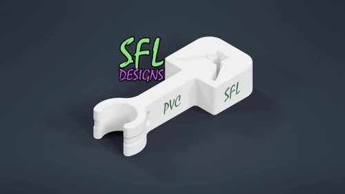 STL File - 3/4" PVC Pipe (Open) to U-Post Mount