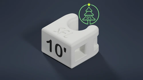 STL FILE - 6.25mm OD Pigtail Wire Labeling Clips​ - NUMBERS