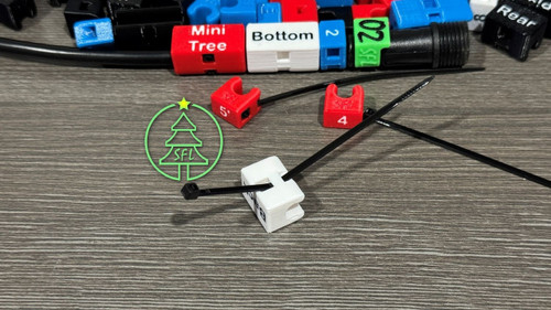 STL FILE - 6.25mm OD Pigtail Wire Labeling Clips​ - BLANK