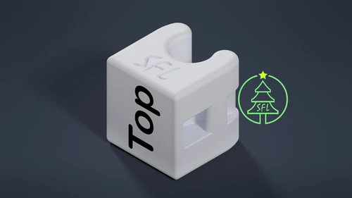 STL FILE - 6.25mm OD Pigtail Wire Labeling Clips​ - BLANK