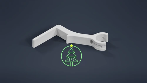 STL FILE - 25mm PVC Extended Shutter Mount Clip