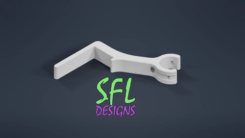 STL FILE - 3/4" PVC Extended Shutter Mount Clip