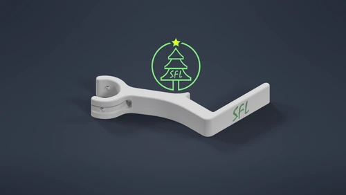 STL FILE - 1/2" PVC Extended Shutter Mount Clip