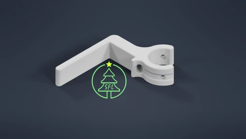 STL FILE - 25mm PVC Flush Shutter Mount Clip