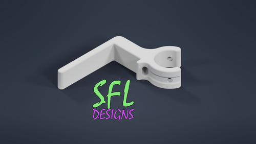 STL FILE - 20mm PVC Flush Shutter Mount Clip