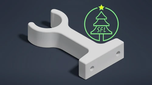 STL File - Standard Wall Mount Clip 20mm PVC