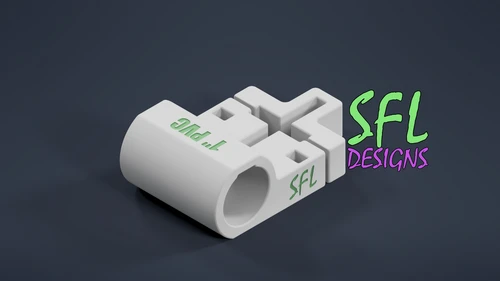 STL File - T-Post to Horizontal 1" PVC Pipe Bracket