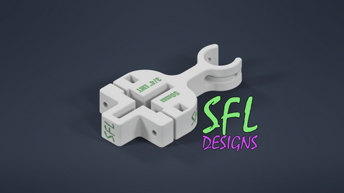 STL File - T-Post to Open Vertical 3/4" EMT Pipe Bracket