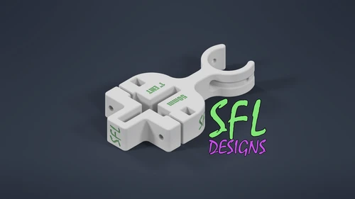 STL File - T-Post to Open Vertical 1" EMT Pipe Bracket
