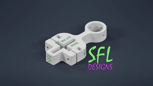 STL File - T-Post to Closed Vertical 3/4" PVC Pipe Bracket