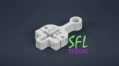 STL File - T-Post to Closed Vertical 1/2" PEX Pipe Bracket