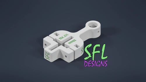 STL File - T-Post to Closed Vertical 1/2" PEX Pipe Bracket