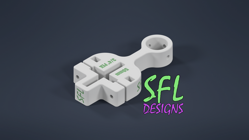 STL File - T-Post to Closed Vertical 3/4" PEX Pipe Bracket